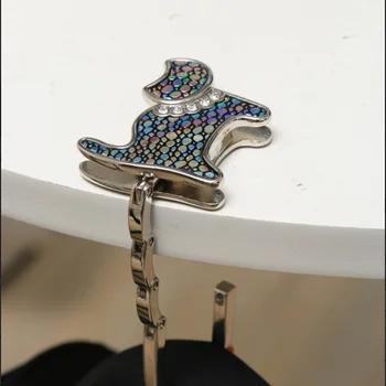 

Cute Cat Folding Hanger Holder Table Hook Handbag Holder Hooks For Hanging Kitchen Bathroom Storage Accessories