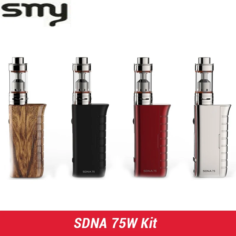 Original SMY Electronic Cigarette Mod SDNA 1-75W TC Variable Wattage Box Mod VV VW Mod Beyond SDNA 30/40/50 with Epoch Tank