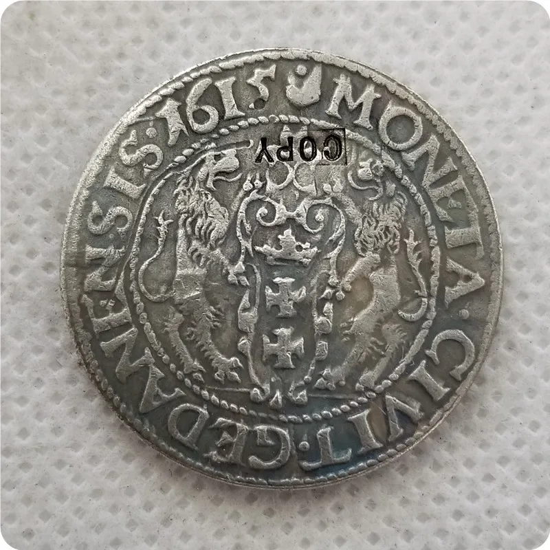 Польша: ORT 1615 SIGIS III GEDANENSIS копия монет памятные монеты образец Монеты|Безвалютные