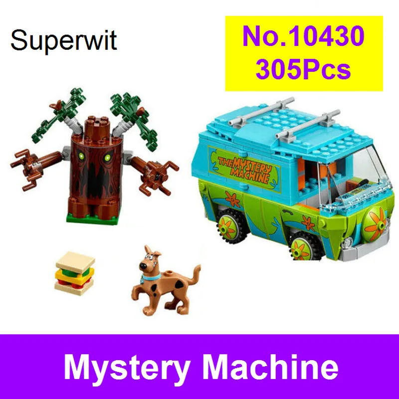 Superwit New Bela 10430 Scooby Doo The Mystery Machine Bus Building Blocks Compatible Lepin 75902 Figure