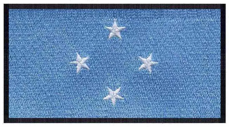 Вышивной флаг патчи логотипы Микронезия Утюг на " в ширину/аппликации в стиле «милитари/Скаут/Тактические заплатки