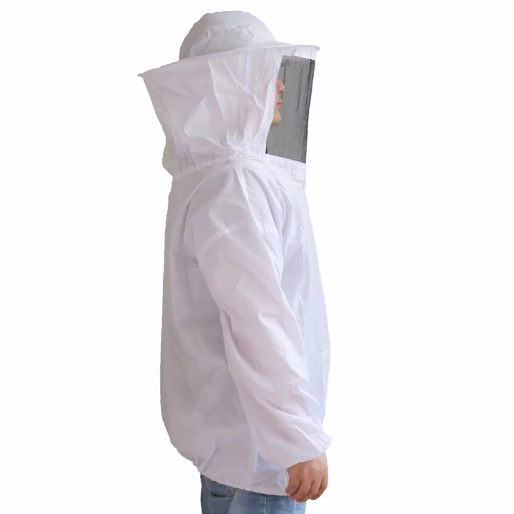 

1 Pcs New White Clothing Beekeeper Beekeeping Protective Clothing Suitable for height 150cm-180cm