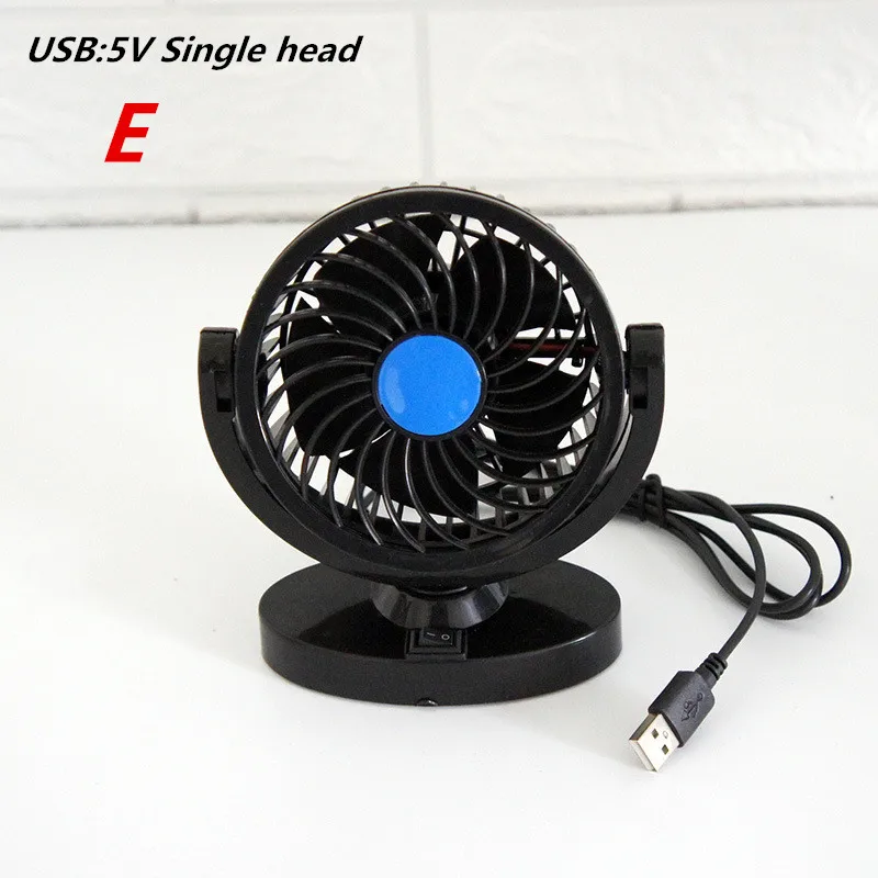 12V 24V 5V Car Fan Mini 360 Rotating Dual Head Portable Car Seat Clip Fan Strong Wind Air Cooler Summer Air Cooling