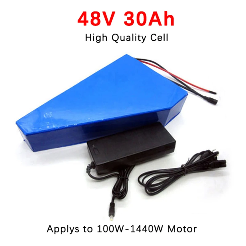 Excellent 48V 30Ah 500W 1000W Electric Bike Battery E Scooter Battery Triangle Lithium Ion Battery Pack For Electric Bicycle Motor Bike 4