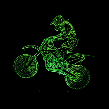 

New Style Motorcycle 3d Lamp 7 Color Change Desk Lamp Touch Remote Control Table Lamps For Living Room 3D night lamp