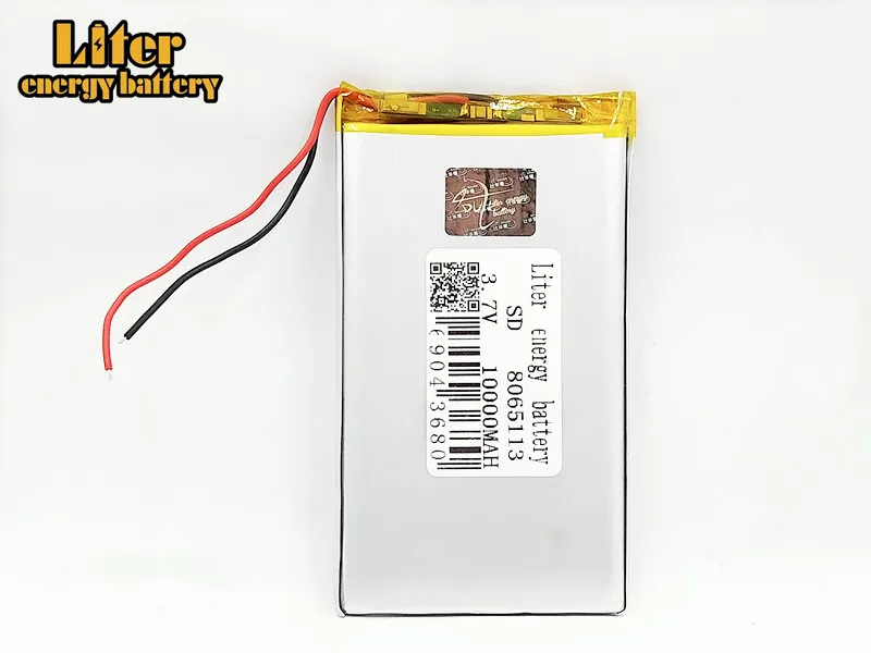 

3.7V polymer lithium battery 10000mah 8065113 mobile power charging treasure DIY rechargeable For MP4 GPS Tablet MID Power Bank