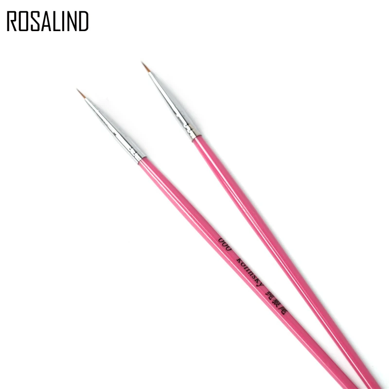 ROSALIND 5 шт./лот кисть для ногтей акриловая УФ гель для ногтей краска для рисования ручка вкладыш кисти инструмент для маникюра Инструменты