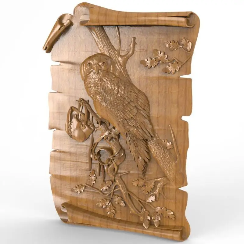 Сова 3D модель STL рельеф для ЧПУ STL формат мебель Сова 3D STL формат украшения мебели Сова 3D модель STL рельеф для ЧПУ STL формат мебель Сова 3D STL формат украшения мебели
