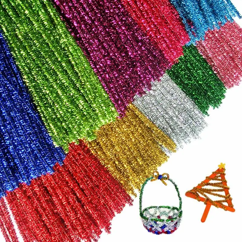 100 шт Детские Плюшевые палочки радужных цветов DIY Devoloping ручной работы Искусство ремесло игрушка@ ZJF