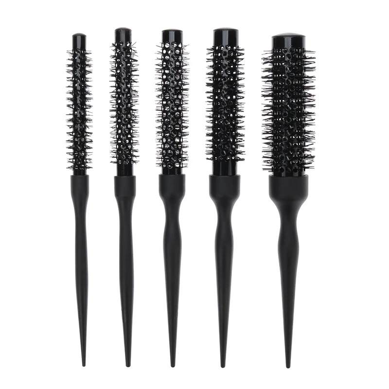 Новинка 1 шт. маленькая круглая щетка для волос расческа укладки деревянная ручка