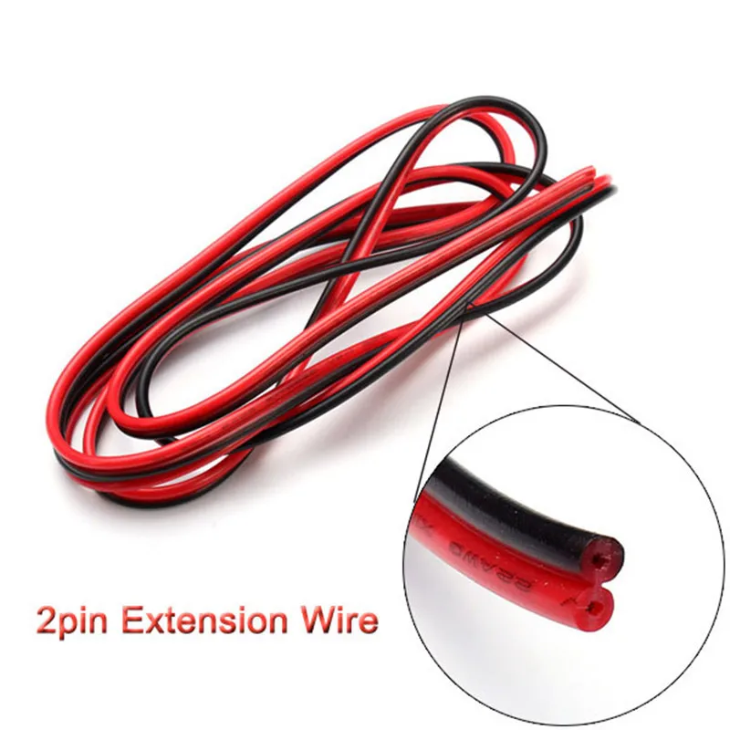 Бесплатная доставка 10 м/20 м/лот 22awg 2-контактный Удлинительный провод 5050 3528 2835