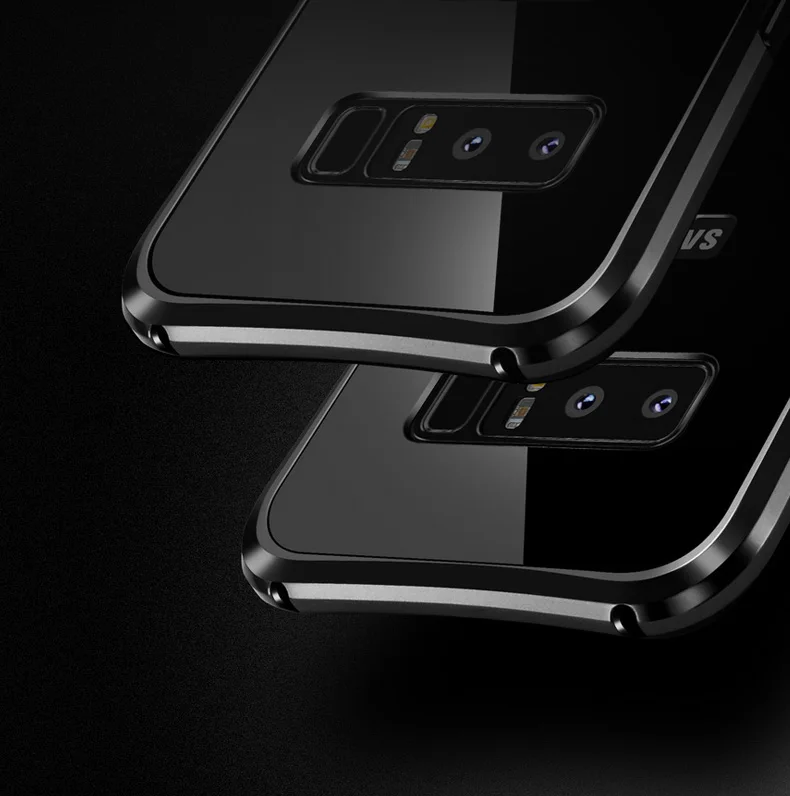 Для samsung Galaxy S8 S9 Note 8 чехол из алюминиевого сплава с металлической рамкой+ акриловая задняя крышка для samsung note8 9 чехол s