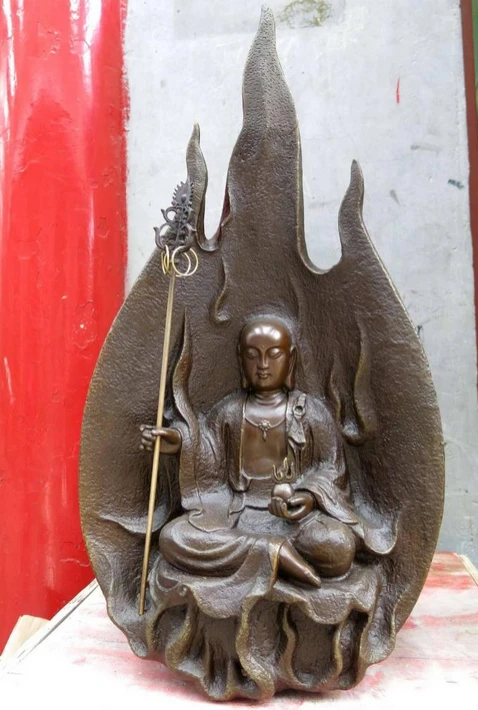 

003582 24" China bronze fine workmanship carved Dharma buddha Sculpture Statue