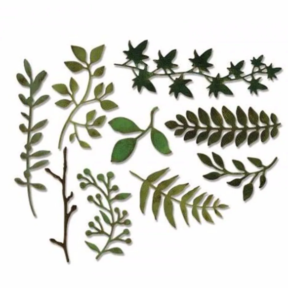 9Pcs Leaves Metal Dies Cutting die cut DIY Decorative Embossing Scrapbooking Collect Craft