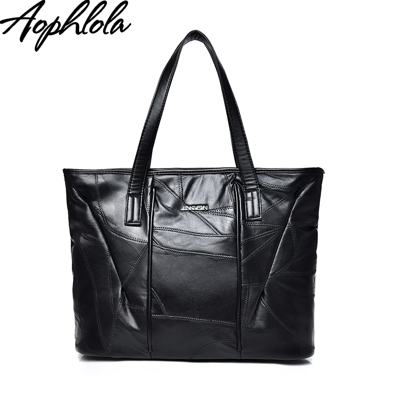 

Winter Fashion Luxury Patchwork Sheepskin Bags Women Genuine Leather Handbags Ladies Tote Messenger Bags Female Shoulder Bag