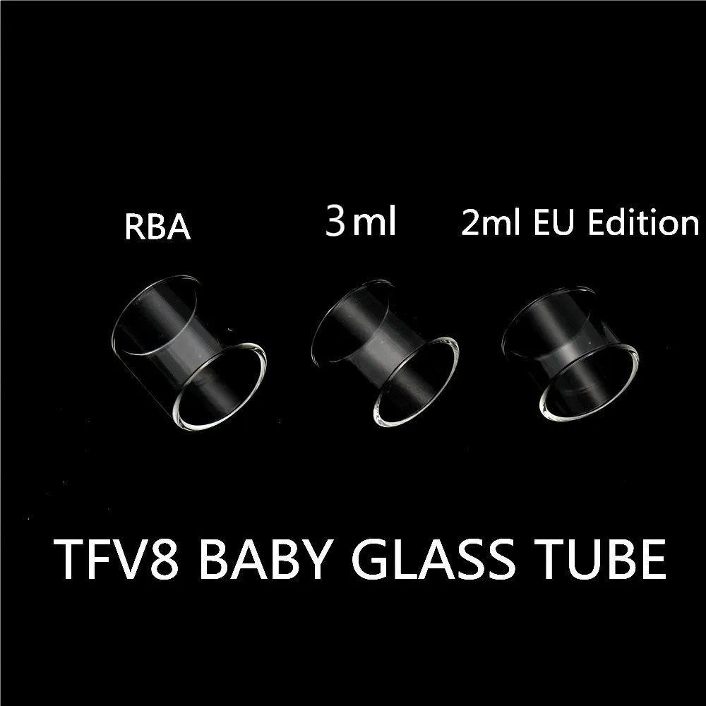 

5PCS YUHETEC Replacement Glass Tank for SMOK TFV8 baby 3.5ml / 2ml TFV8 BABY RBA/TFV8 X-baby 4ML/TFV8 X-baby 2ml EU Edition tube