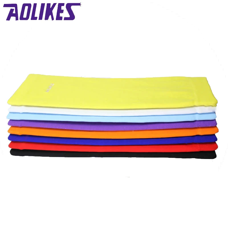 AOLIKES 1PCS Arm warmers Elastic Basketball Arm Sleeve Volleyball armband breathable cycling elbow pads support compression