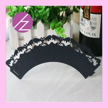 

50pcs/lot free shipping Halloween decoration lase cut cupcake wrappers wholesale and retail DG-50