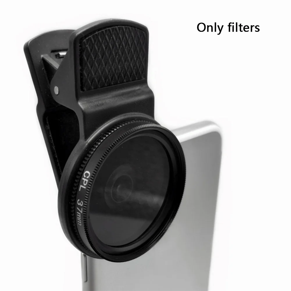 

37MM Polarizer Wide Angle Universal CPL Filter Camera Portable Phone Professional With Clip Black Lens Circular Durable