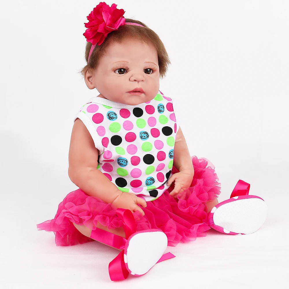 

KAYDORA 22 inch 55cm Full Body Silicone Reborn Baby Dolls Alive Lifelike Real Dolls Realistic Girl Toys Birthday Gift For Kids
