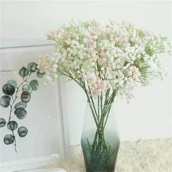 

NieNie 135Pcs Heads Artificial Flowers False Baby's Breath Gypsophila Wedding Decoration Birthday DIY Props Flower Heads Branch