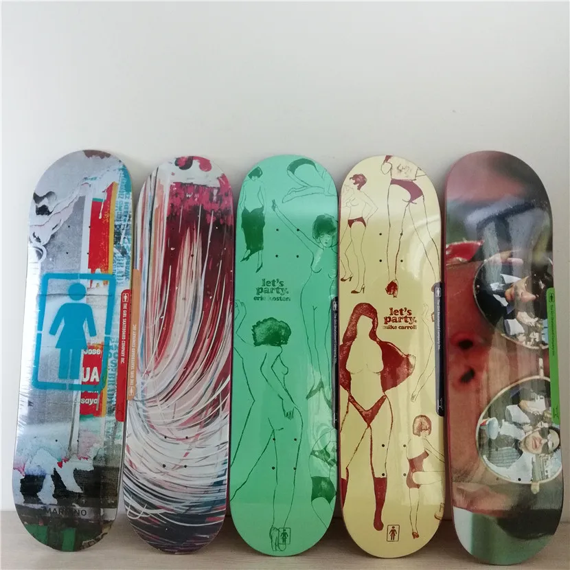 Kopen USA MERK PRO Hoge Kwaliteit Professionele Canadese Maple Grafische Skate Board Deck Inch GRAPPIGE Vorm Skate voor DIY Skateboard