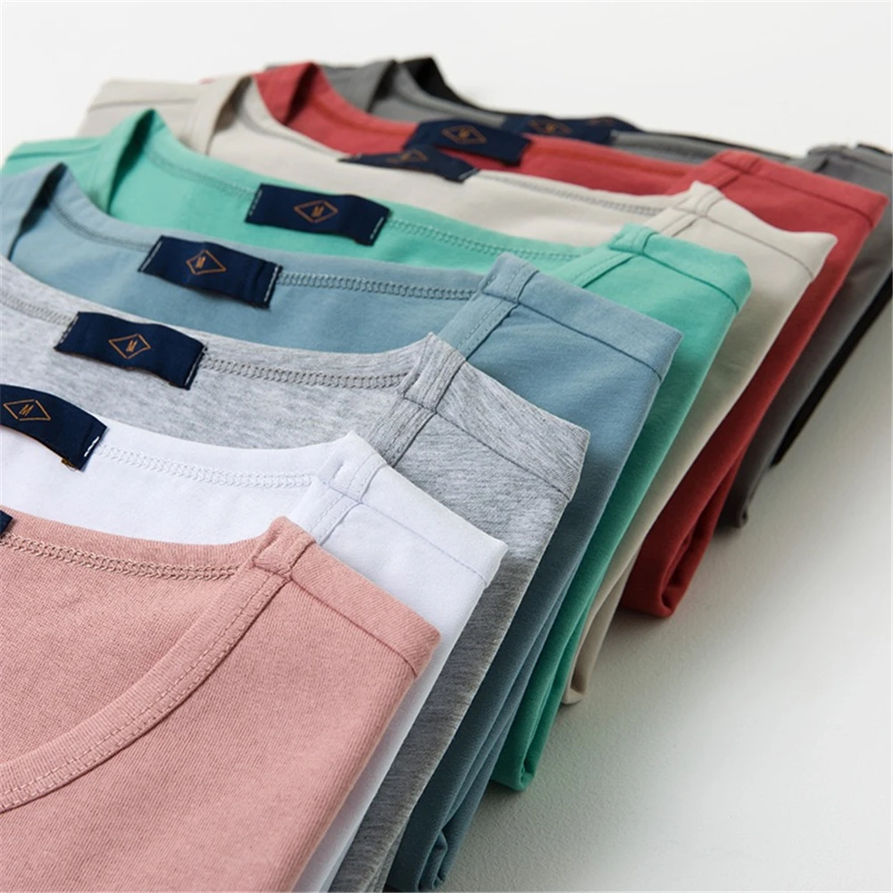 Men's Summer Cotton Solid Color Round Neck Short Sleeve T-Shirt Harajuku Style Japanese Home Set Half Sleeve Loose Toping Shirt Men's Summer Cotton Solid Color Round Neck Short Sleeve T-Shirt Harajuku Style Japanese Home Set Half Sleeve Loose Toping Shirt