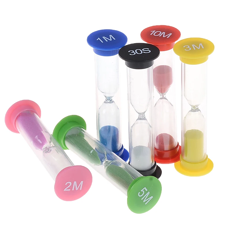 6pcs/set 30s/1/2/3//5/10 minutes Colorful Hourglass Sandglass Sand Clock Timers Timer 6 Colors set | Дом и сад