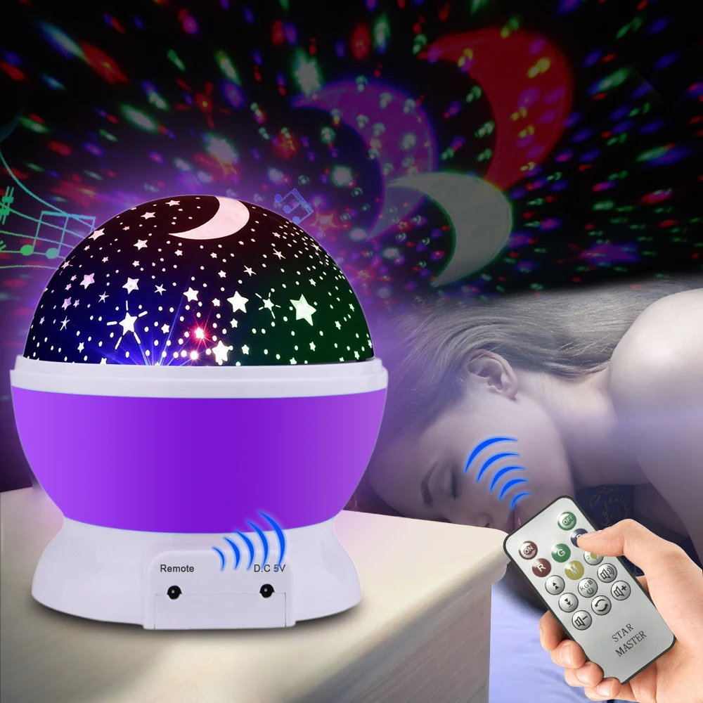 Светодиодный проектор с вращающейся звездой USB шнур новинка светильник ing Moon Sky