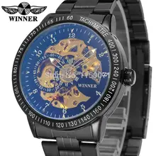 

WRG8031M4B3 new luxury skeleton Winner Automatic for men watch factory stainless steel bracelet free shipping with gift box