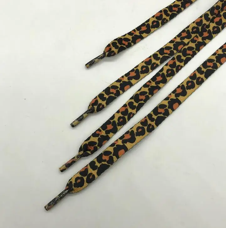 

Fashion 47'' Leopard Printing Shoelace Polyester Sneakers Shoelace For Women One Pair Free Shipping