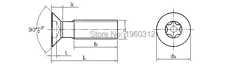 Torx Countersunk Screw GB2673 -003