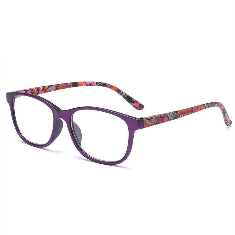 XojoX очки для чтения Для женщин Для мужчин анти усталость Дальнозоркостью дальнозоркость рецепта очки диоптрий+ 1,0 1,5 2,0 2,5 3,0 3,5 4,0 - Цвет оправы: purple