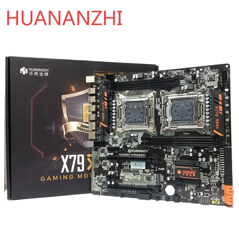 Материнская плата HUANANZHI X79 с двумя процессорами LGA2011 LGA 2011 двойным процессором DDR3
