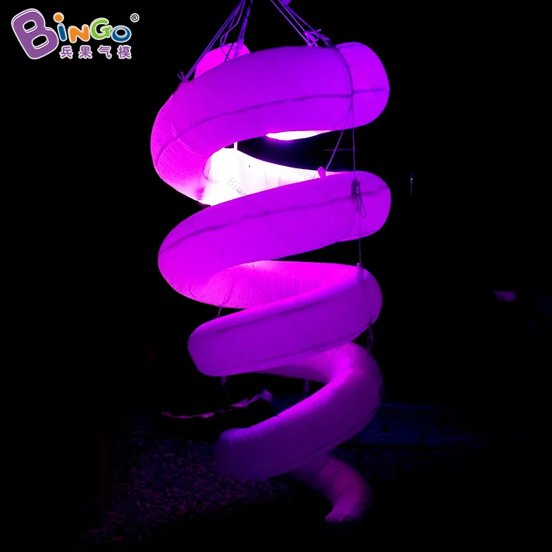 Customized 1.5 meter lighting inflatable spiral decoration color change