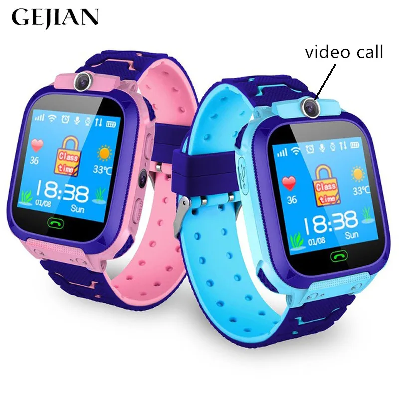 

GEJIAN IPX7 waterproof children's smart watch touch screen SOS phone call device position tracker child safety anti-lost monitor