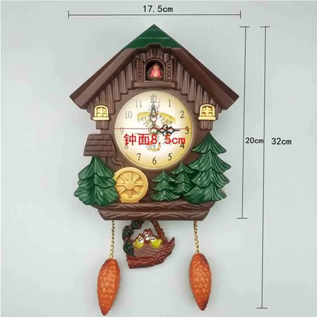 cuckoo clock with pendulum wall clock living room 10inch alarm clock