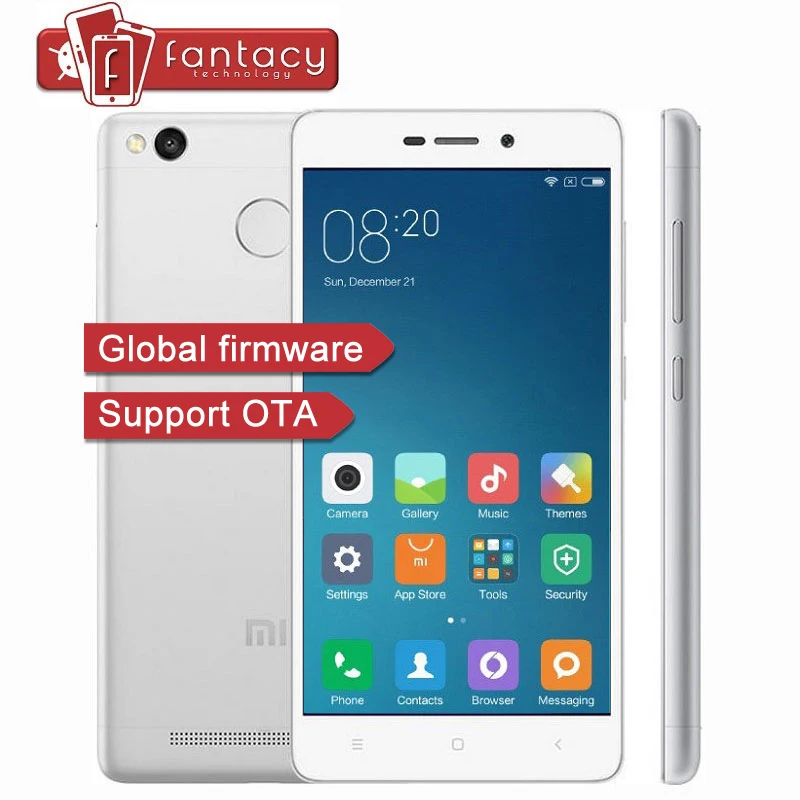  Original Xiaomi Redmi 3s Pro 4100mAh Snapdragon430 Octa Core 3G RAM FDD LTE 4G Fingerprint ID 5.0 " 1080P MIUI 8 Mobile Phones 
