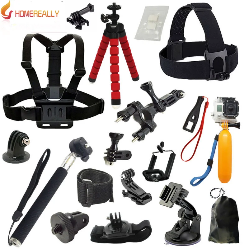 

Gopro Accessories Set Go pro 5 selfie stick camera case bag for gopro hero 5 4 3 3+ accessories xiaoyi 4k 2 sjcam sj5000 sj4000