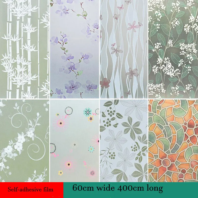 

2019 Transparent opaque glazed paper frosted glass stickers window film bathroom shade windows painted cellophane 60cm*400cm