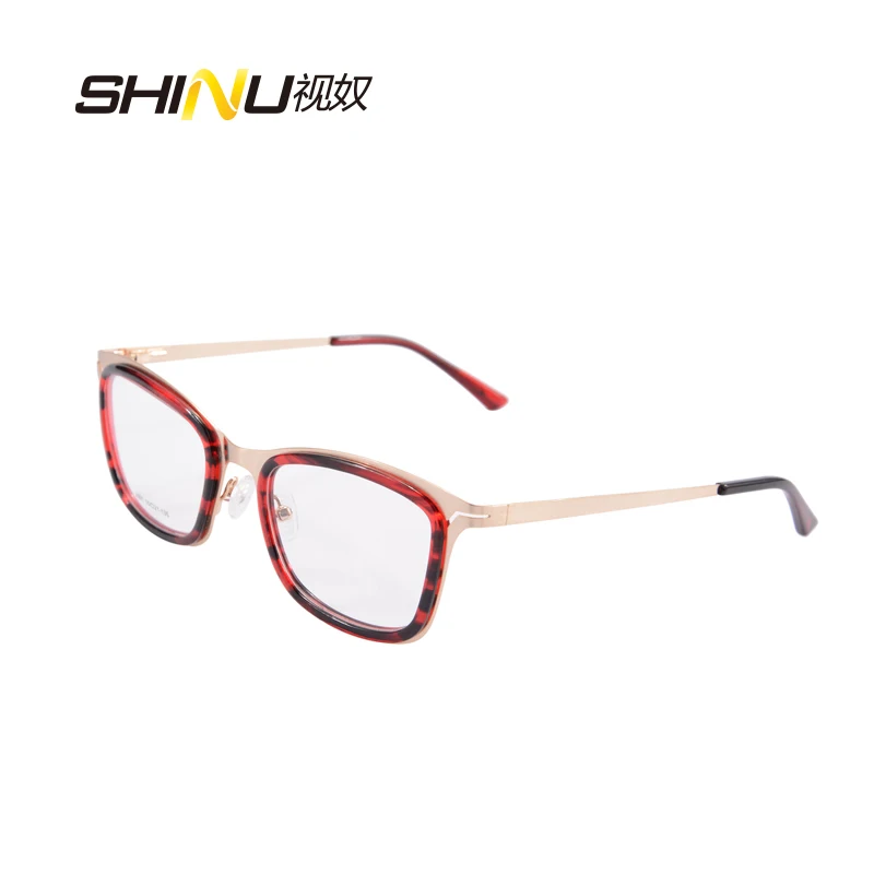 

new design eye glasses frames for women brand high quality prescription eyewear metal glasses with clear lense 2601