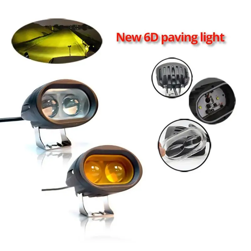 

20W 6D Lens Car Motorcycle Off-road Front Bumper Modified Spotlight LED Spotlight Floodlight White Yellow Work Light