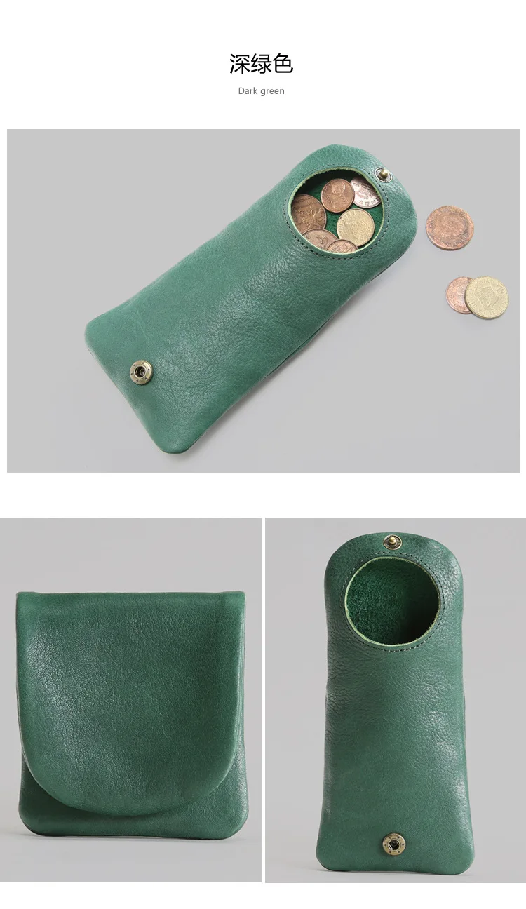 Кошелек для монет из натуральной коровьей кожи, маленький мини кошелек, настоящий винтажный дизайн, Индивидуальная сумка для монет для мужчин и женщин, ручная работа