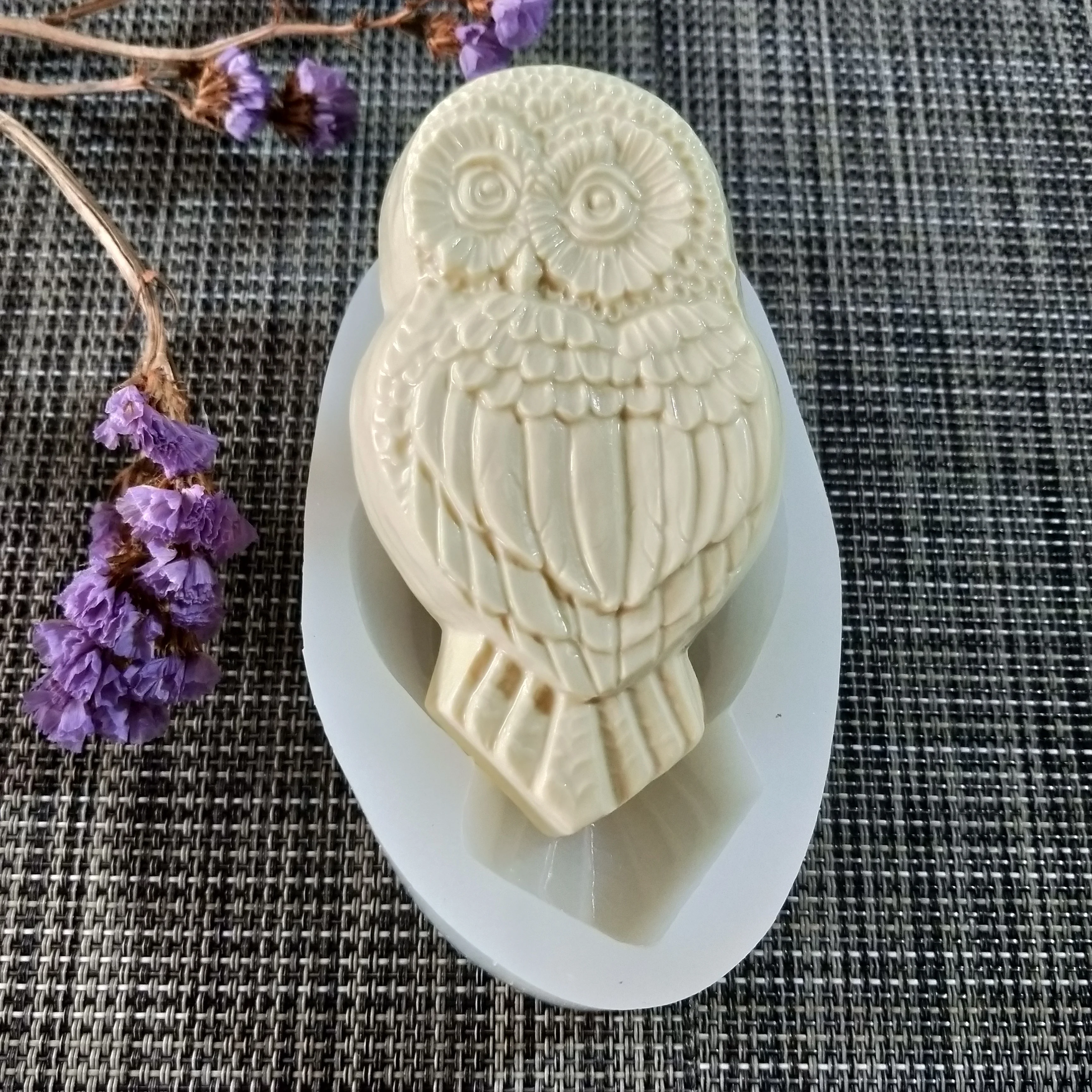 

DW0135 PRZY Mold Silicone Soap Mould 3d Animals Cute Owl Handmade Soap Making Molds Candle Silicone Nighthawk Mold Resin Clay Mo