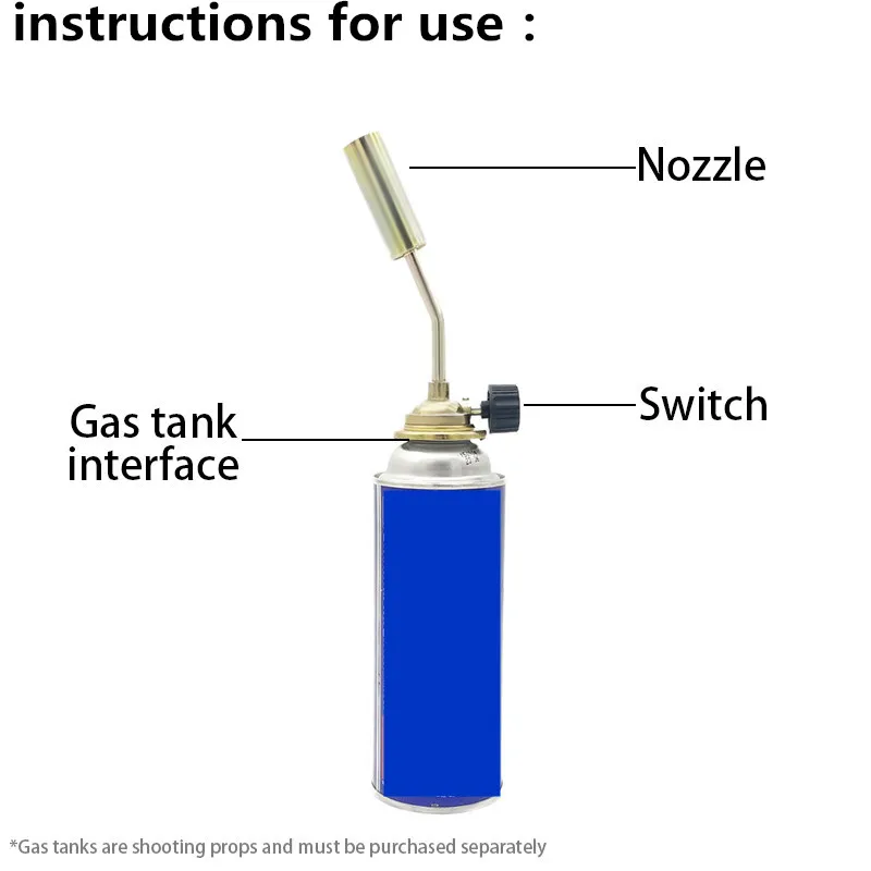 Пламенный бутановый пистолет, газовый фонарь, горелка, зажигалка для сварки, пайки, пикника, кемпинга, барбекю, отопления