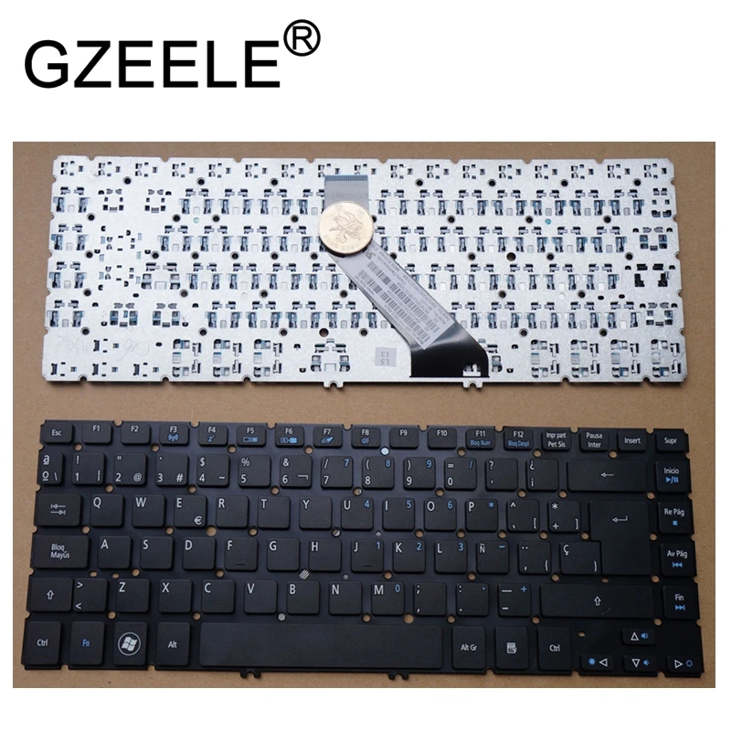 GZEELE испанская клавиатура для acer Aspire V5-431G V5-431P V5-431PG V5-471G V5-471P V5-471 V5-431 MS2360 SP черный