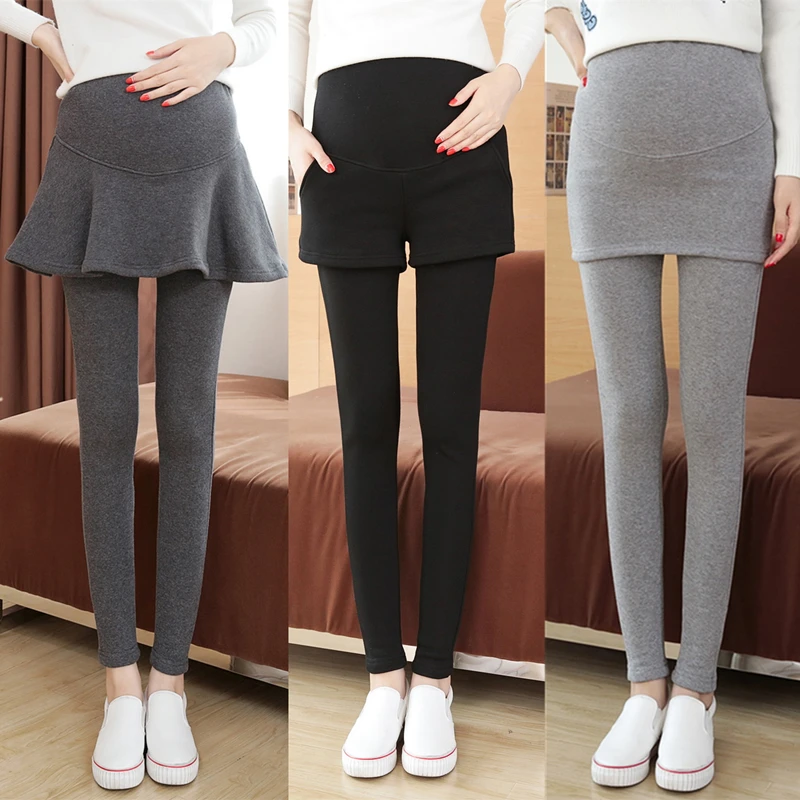 

maternity clothes Fake Two Pieces Maternity Legging Pants Spring Autumn Pregnant Leggings Clothing Quality Pant Trousers C378