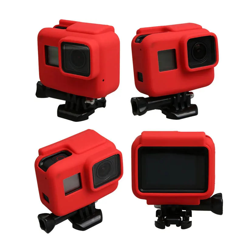 Colorful Soft Silicone Rubber Frame Protective Case for GoPro Hero 5 Black Protective Cover for Go Pro 5 Camera Accessories (5)