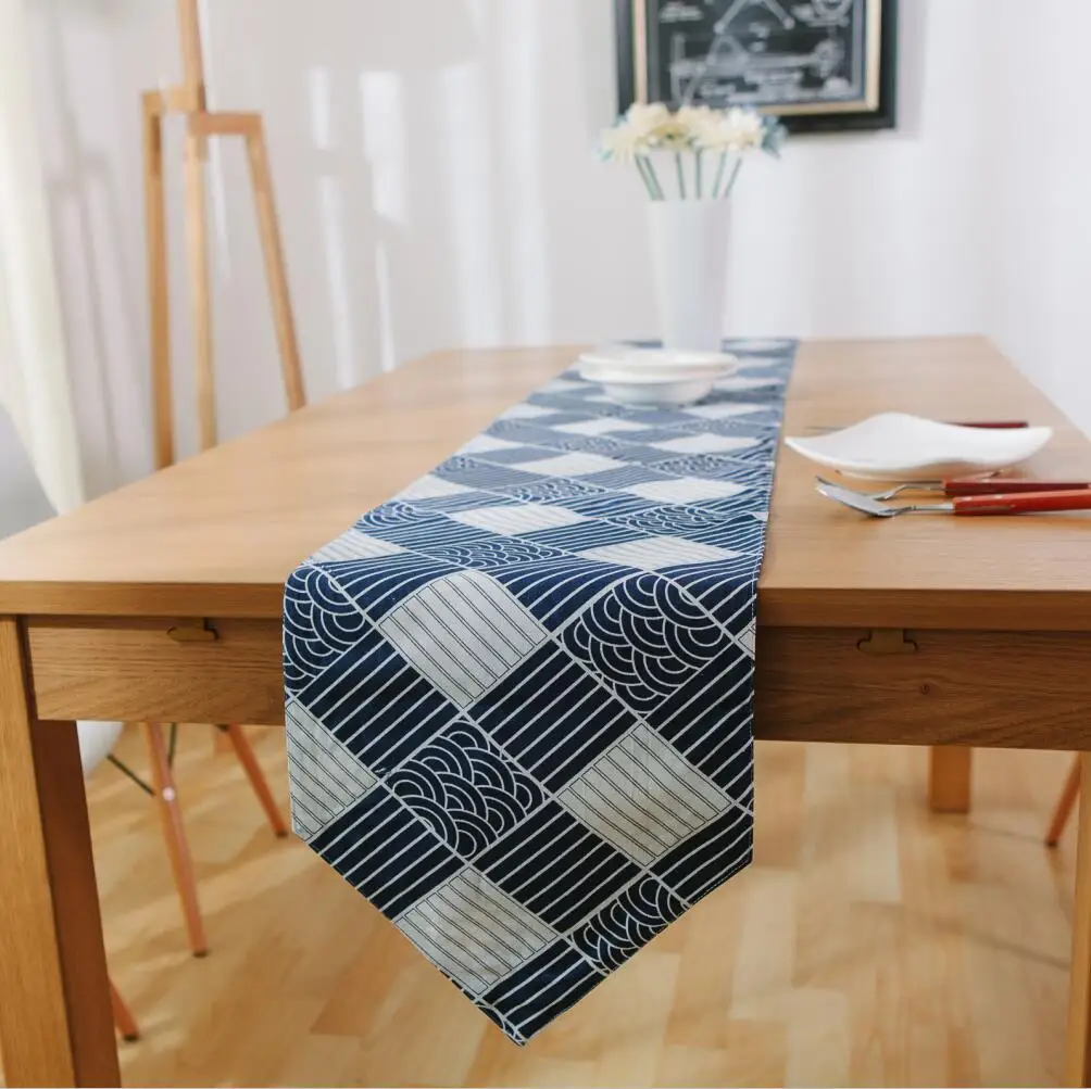 Table Runners Modern Stitching Lattice Pattern Runner Camino De Mesa
