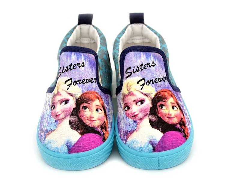 Disney children's frozen princess shoes girls new princess soft cartoon canvas shoes casual shoes non-slip